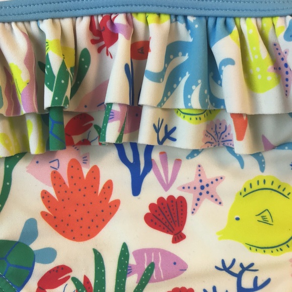 Boden baby ruffles sea creatures design swimsuit bottom Sz 12-18 mths - Picture 3 of 9